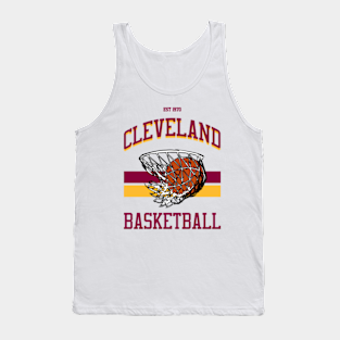 Cleveland Cavaliers Tank Top - Varsity Style Cleveland Basketball by All Time Ballers